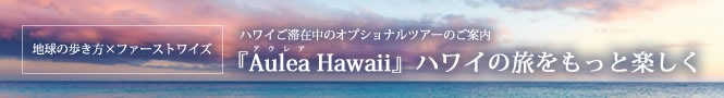 地球の歩き方×ファーストワイズ ハワイご滞在中のオプショナルツアーのご案内 『Aulea Hawaii』ハワイの旅をもっと楽しく