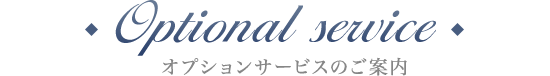 Optional service オプションサービスのご案内