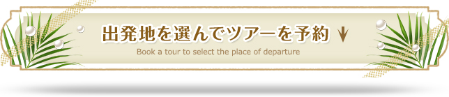 出発地を選んでツアーを予約 Book a tour to select the place of depature